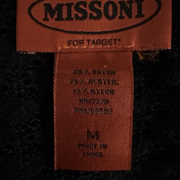 Missoni For Target Women’s Cardigan Sweater Size M Contrast Stitch Button Down - Picture 6 of 6